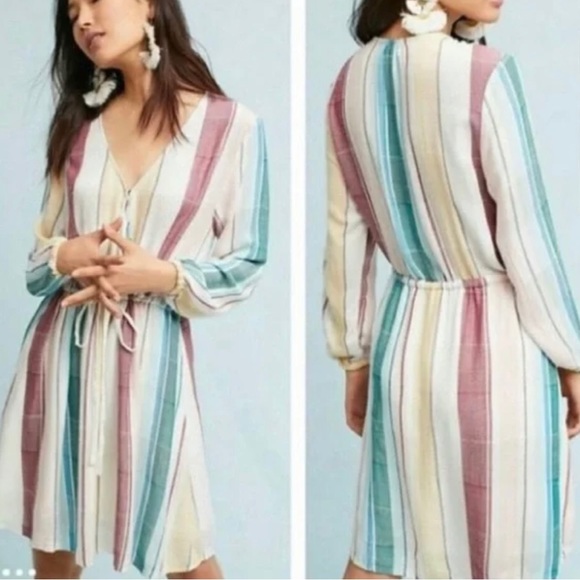 Rails Anthropologie Becca Cusco Stripe Dress SZ Small - Picture 3 of 16
